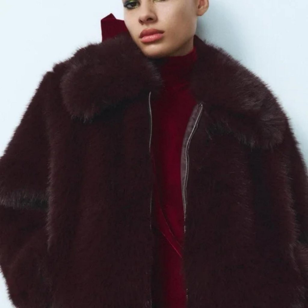 Zara Faux Fur Short Coat